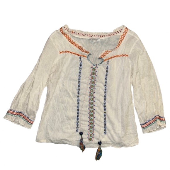 British India Traveller Blouse Top Embroidered - Picture 10 of 12